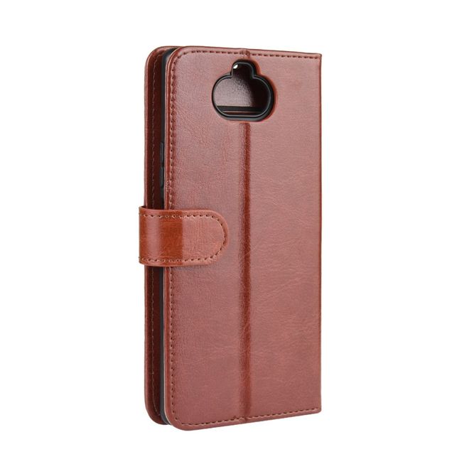 Sony Xperia 8 Handyhülle - Crazy Horse Leder Bookcover Series - braun