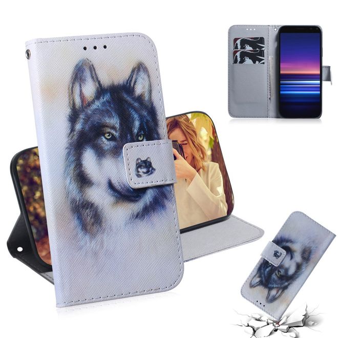 Sony Xperia 8 Handy Hülle - Leder Bookcover Image Series - Husky