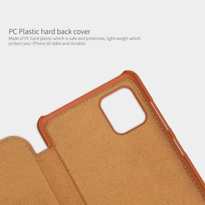 Nillkin - Samsung Galaxy Note 10 Lite Hülle - Leder Book Case - Qin Series - schwarz