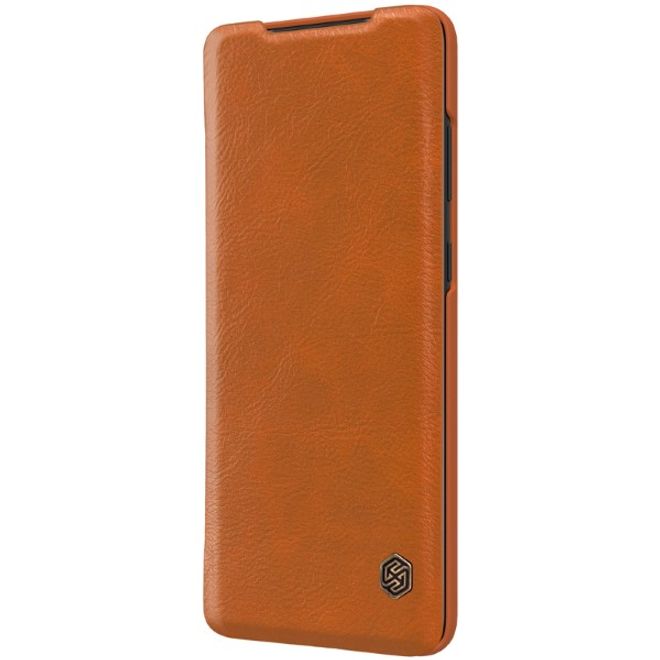 Nillkin - Samsung Galaxy S20 Ultra Hülle - Leder Book Case - Qin Series - braun