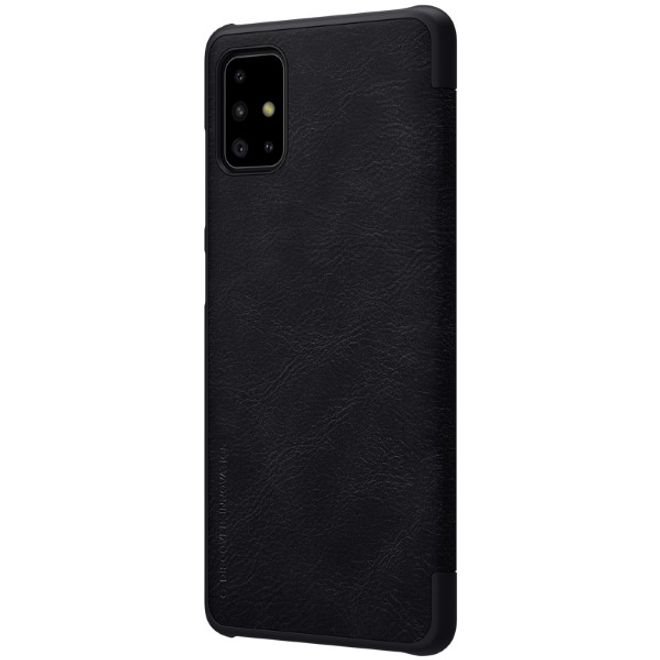 Nillkin - Samsung Galaxy A71 Hülle - Leder Book Case - Qin Series - schwarz