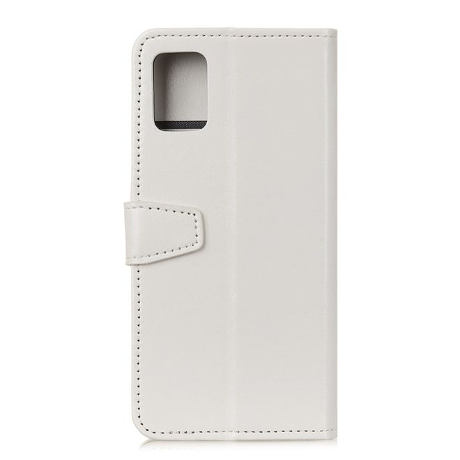 Samsung Galaxy A71 Handyhülle - Crazy Horse Leder Bookcover Series - weiss