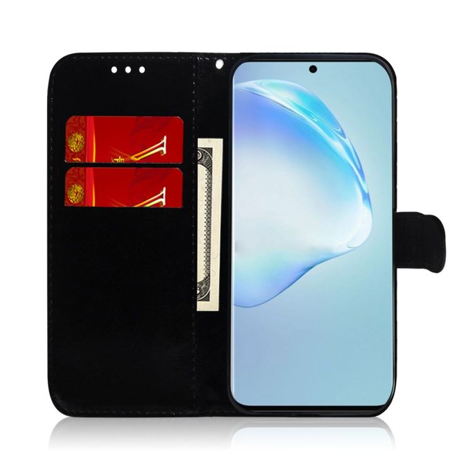 Samsung Galaxy S20 Ultra Hülle - Mirror Surface Bookcover Series - schwarz