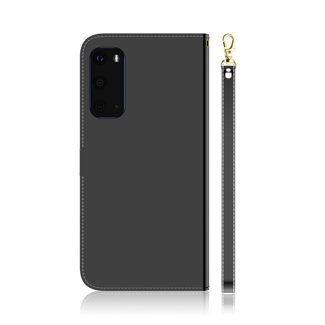 Samsung Galaxy S20 Hülle - Mirror Surface Bookcover Series - schwarz