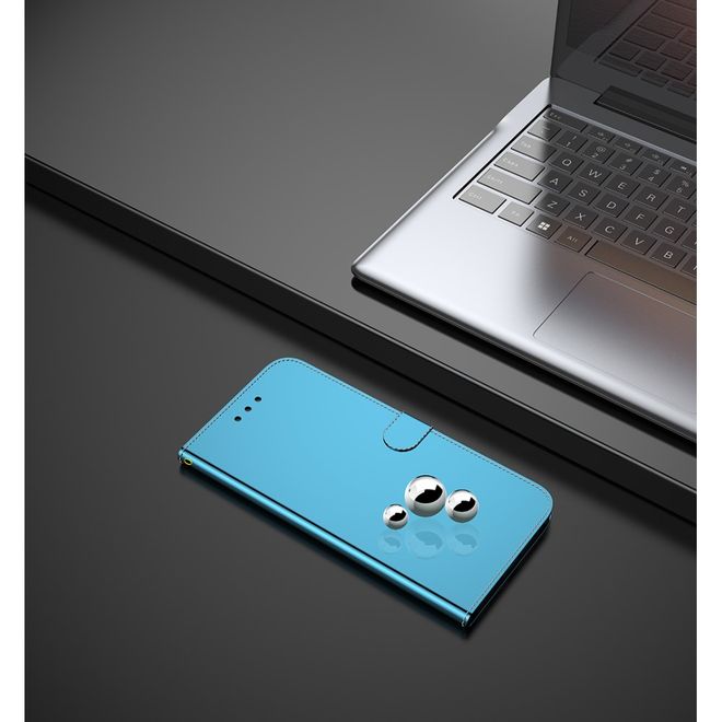 Samsung Galaxy S20 Hülle - Mirror Surface Bookcover Series - blau
