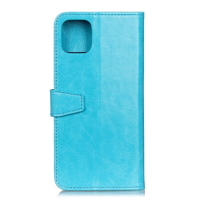 Samsung Galaxy Note 10 Lite Handyhülle - Crazy Horse Leder Bookcover Series - blau