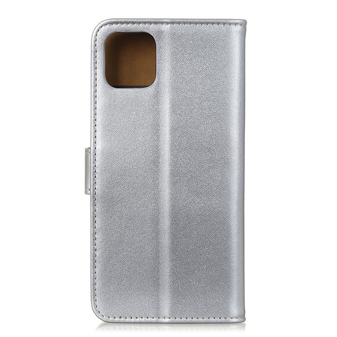Samsung Galaxy Note 10 Lite Handy Hülle - Classic II Leder Bookcover Series - silber