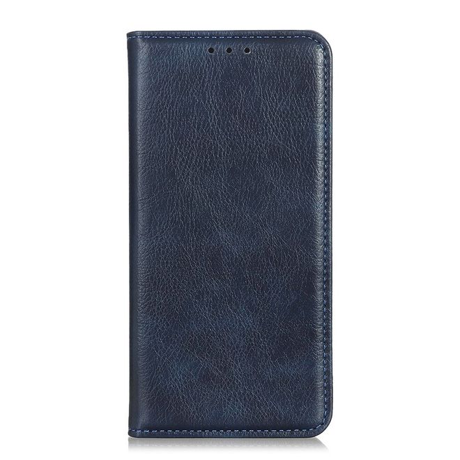 Samsung Galaxy Note 10 Lite Handy Hülle - Litchi V Leder Bookcover Series - blau