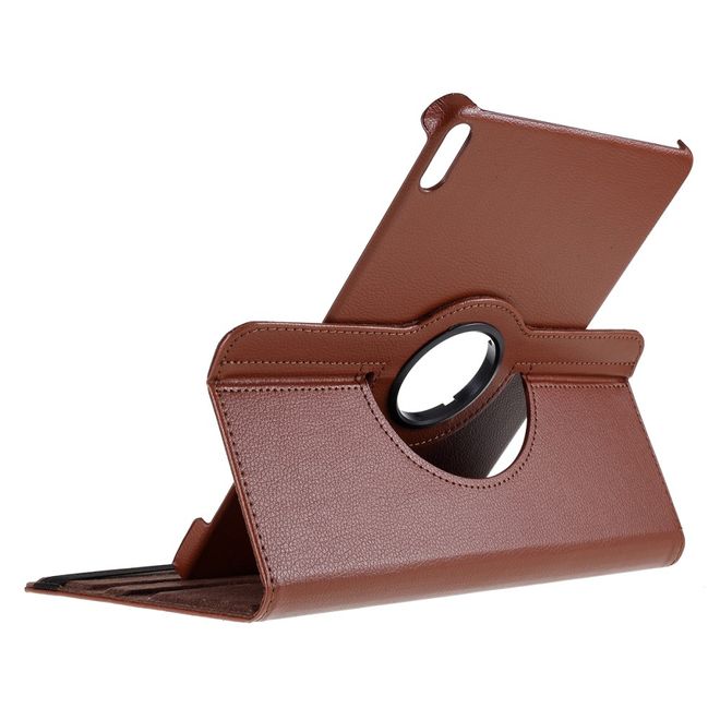 Huawei MatePad Pro Hülle - 360° rotierbares Case aus Leder - braun