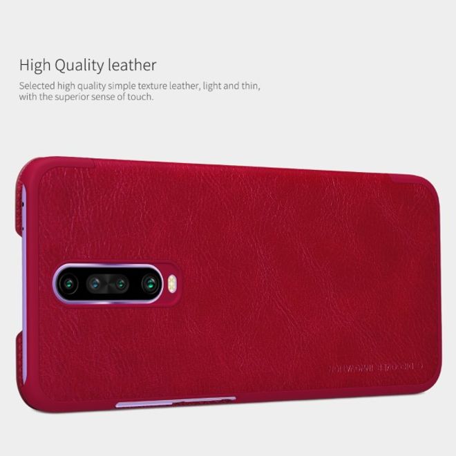 Nillkin - Xiaomi Redmi K30 / K30 5G Hülle - Leder Book Case - Qin Series - rot