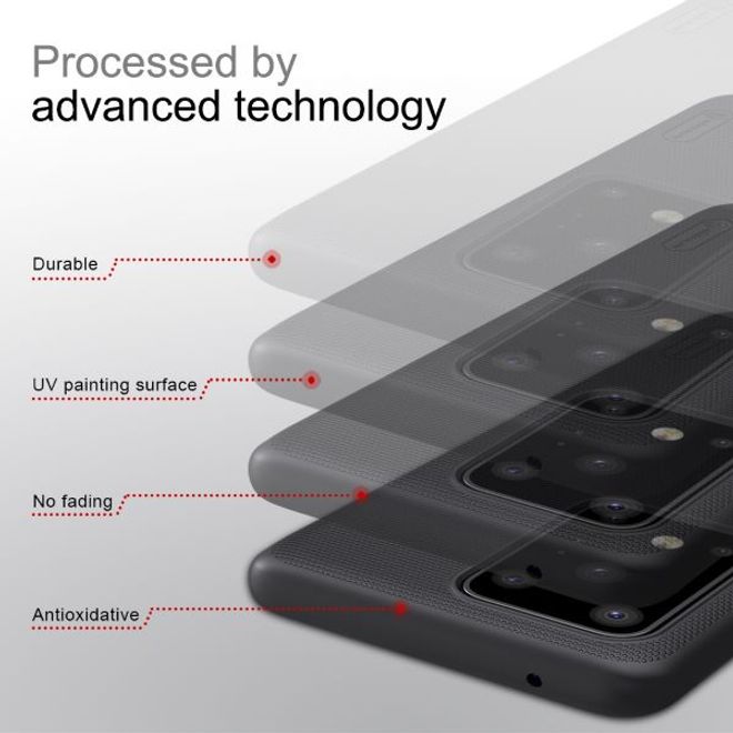 Nillkin - Samsung Galaxy S20 Ultra Hülle - Plastik Case - Super Frosted Shield Series - weiss