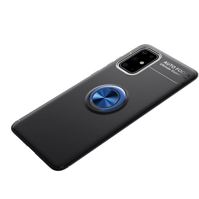 Samsung Galaxy S20+ Hülle - Softcase mit Fingergriff Halterung - Kickstand Series - schwarz/blau