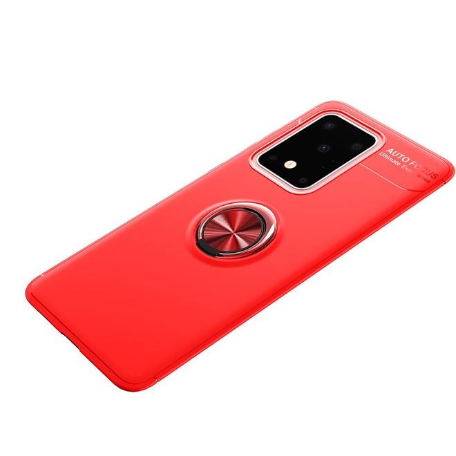 Samsung Galaxy S20 Ultra Hülle - Softcase mit Fingergriff Halterung - Kickstand Series - rot