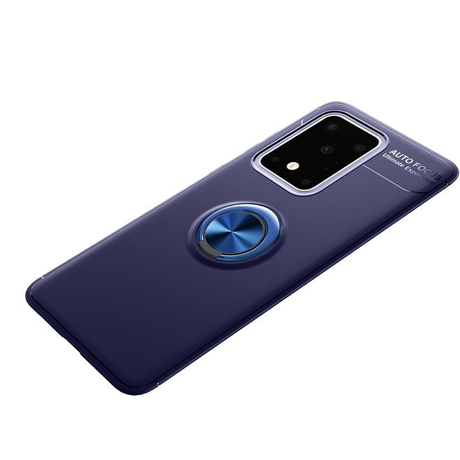 Samsung Galaxy S20 Ultra Hülle - Softcase mit Fingergriff Halterung - Kickstand Series - blau