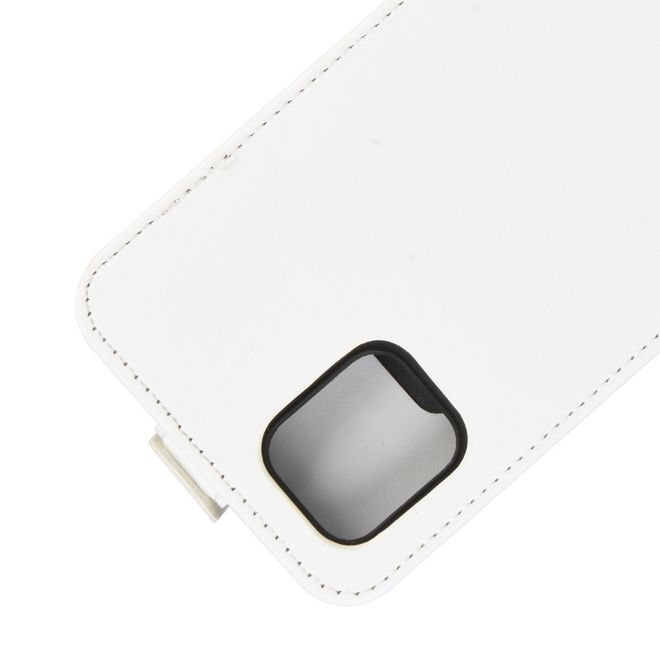 Samsung Galaxy Note 10 Lite Handyhülle - Crazy Horse Leder Flipcase - vertikal - weiss