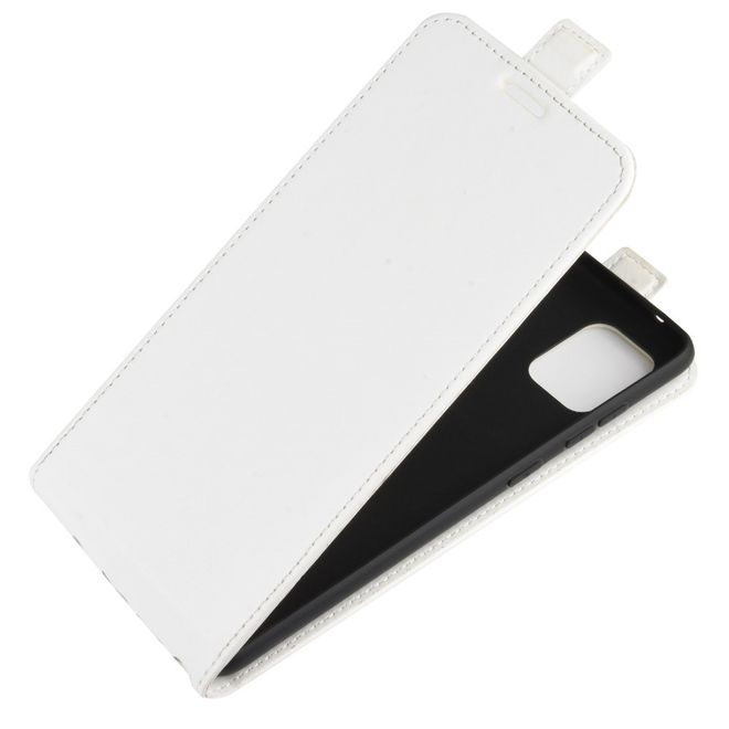 Samsung Galaxy Note 10 Lite Handyhülle - Crazy Horse Leder Flipcase - vertikal - weiss
