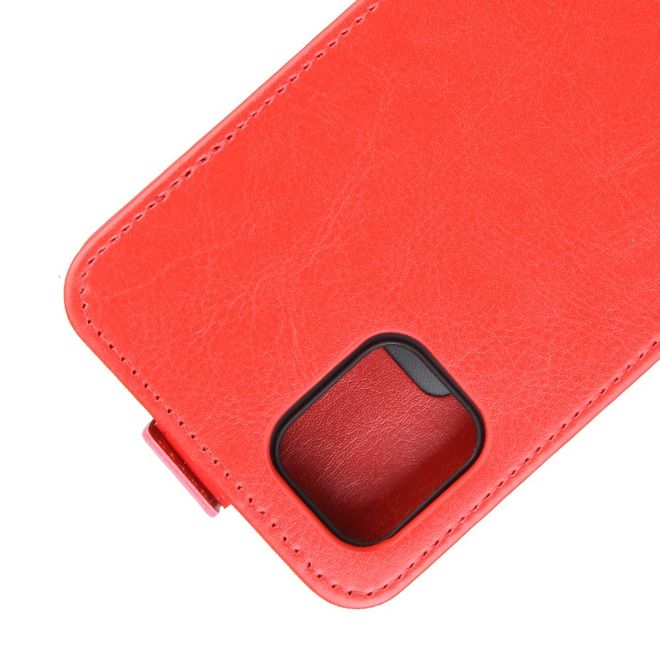 Samsung Galaxy Note 10 Lite Handyhülle - Crazy Horse Leder Flipcase - vertikal - rot