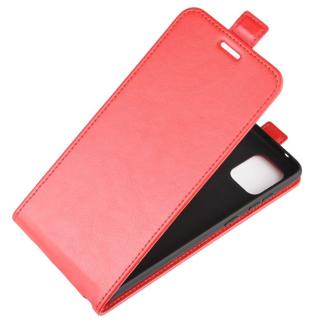 Samsung Galaxy Note 10 Lite Handyhülle - Crazy Horse Leder Flipcase - vertikal - rot