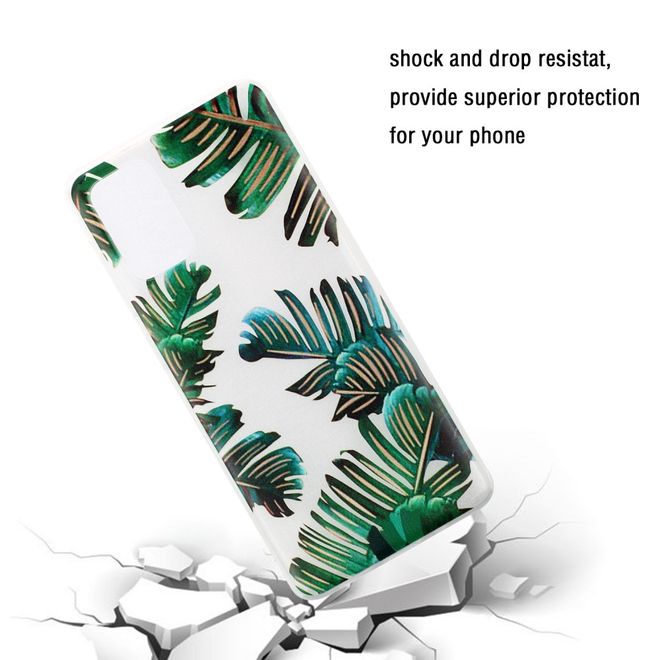 Samsung Galaxy S20+ Handyhülle - Softcase Image Plastik Series - grüne Blätter