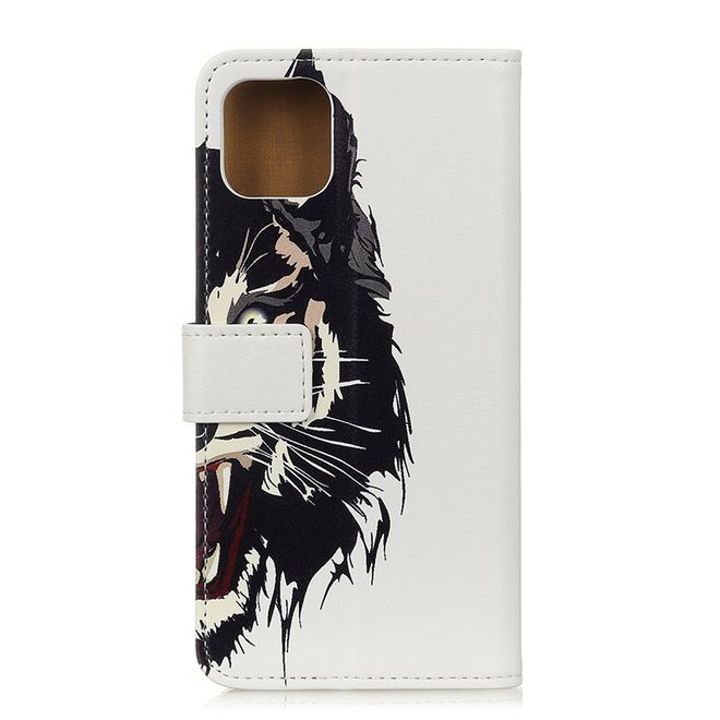 Samsung Galaxy Note 10 Lite Handy Hülle - Leder Bookcover Image Series - Tigermuster