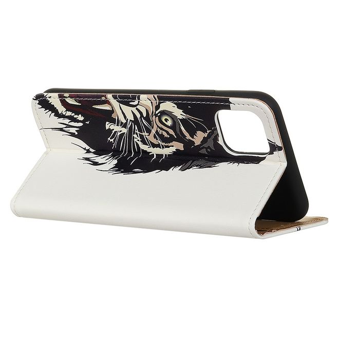 Samsung Galaxy Note 10 Lite Handy Hülle - Leder Bookcover Image Series - Tigermuster