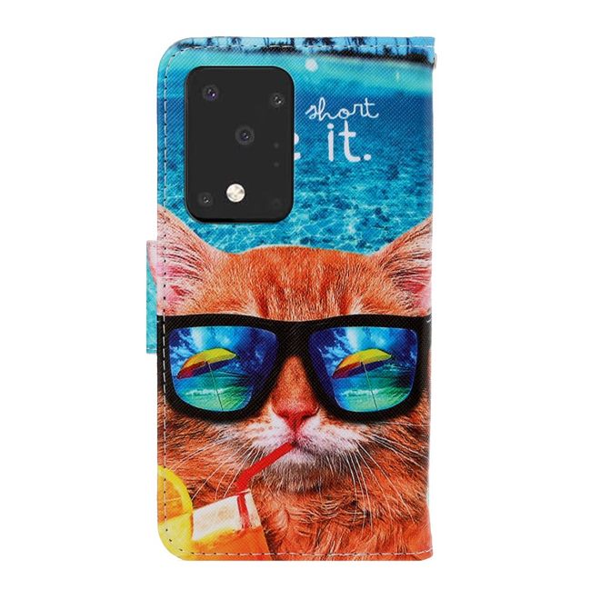 Samsung Galaxy S20 Ultra Handy Hülle - Leder Bookcover Image Series - coole Katze