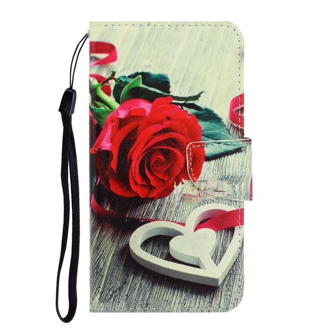 Samsung Galaxy S20 Ultra Handy Hülle - Leder Bookcover Image Series - Rose und Herz