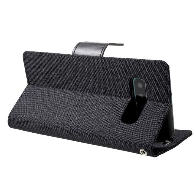 Goospery - Samsung Galaxy S20 Ultra Hülle - Leder/Stoff Case - Canvas Diary Series - schwarz