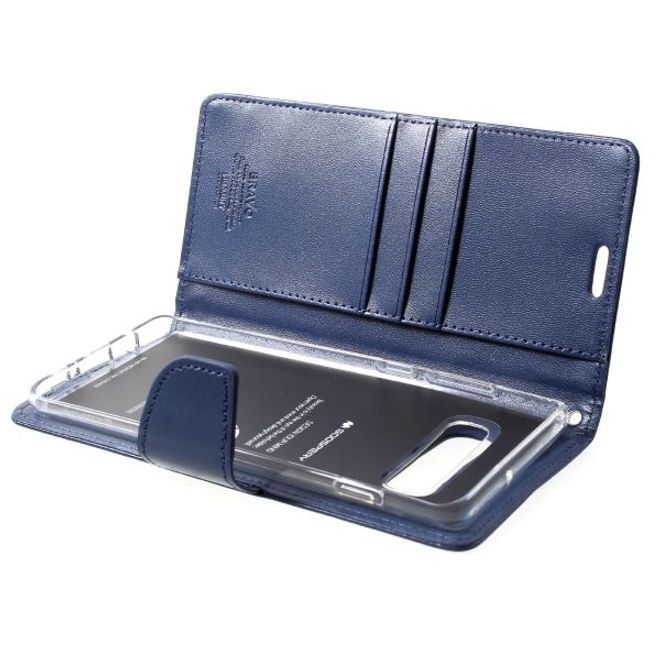 Goospery - Samsung Galaxy S20+ Hülle - Leder Bookcover - Bravo Diary Series - navy