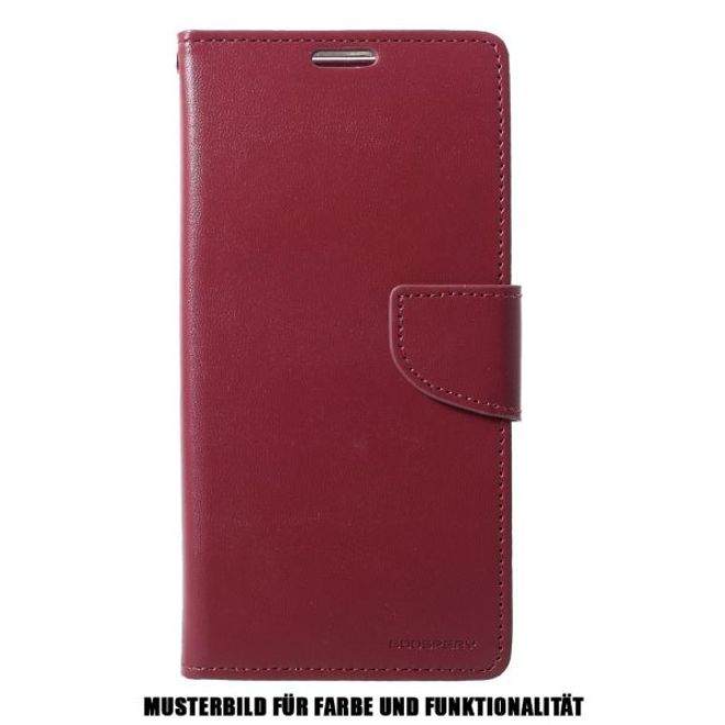 Goospery - Samsung Galaxy S20+ Hülle - Leder Bookcover - Bravo Diary Series - weinrot