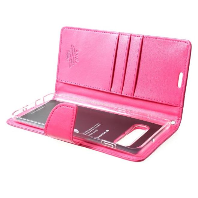 Goospery - Samsung Galaxy S20 Hülle - Leder Bookcover - Bravo Diary Series - rosa