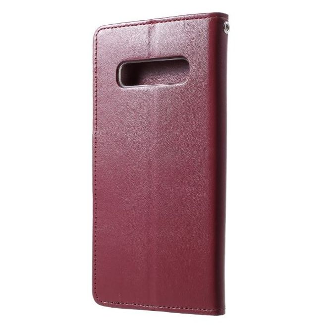 Goospery - Samsung Galaxy S20 Hülle - Leder Bookcover - Bravo Diary Series - weinrot