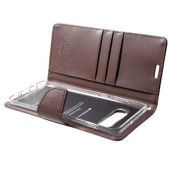 Goospery - Samsung Galaxy S20 Ultra Hülle - Leder Bookcover - Bravo Diary Series - braun