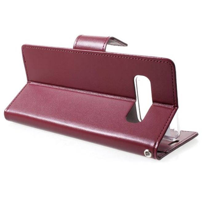 Goospery - Samsung Galaxy S20 Ultra Hülle - Leder Bookcover - Bravo Diary Series - weinrot