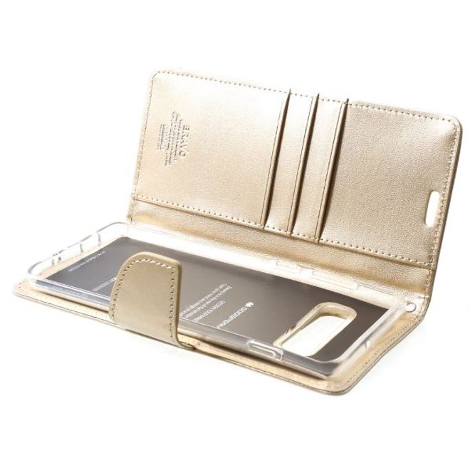 Goospery - Samsung Galaxy S20 Ultra Hülle - Leder Bookcover - Bravo Diary Series - gold