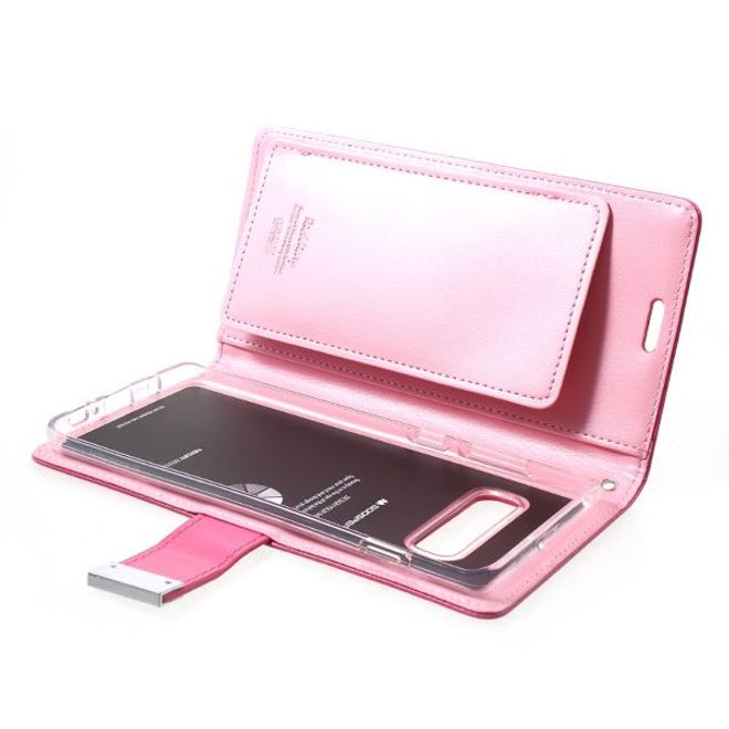 Goospery - Samsung Galaxy S20 Ultra Hülle - Leder Bookcover - Rich Diary Series - pink/rosa