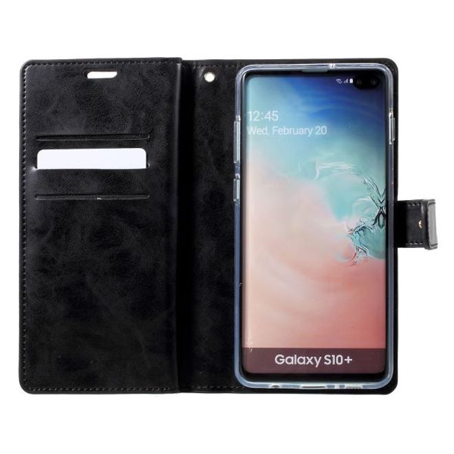 Goospery - Samsung Galaxy S20+ Hülle - Leder Bookcover - Mansoor Diary Series - schwarz