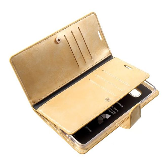 Goospery - Samsung Galaxy S20+ Hülle - Leder Bookcover - Mansoor Diary Series - gold