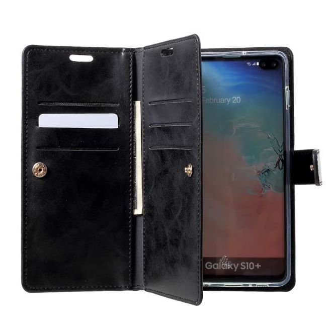 Goospery - Samsung Galaxy S20 Hülle - Leder Bookcover - Mansoor Diary Series - schwarz