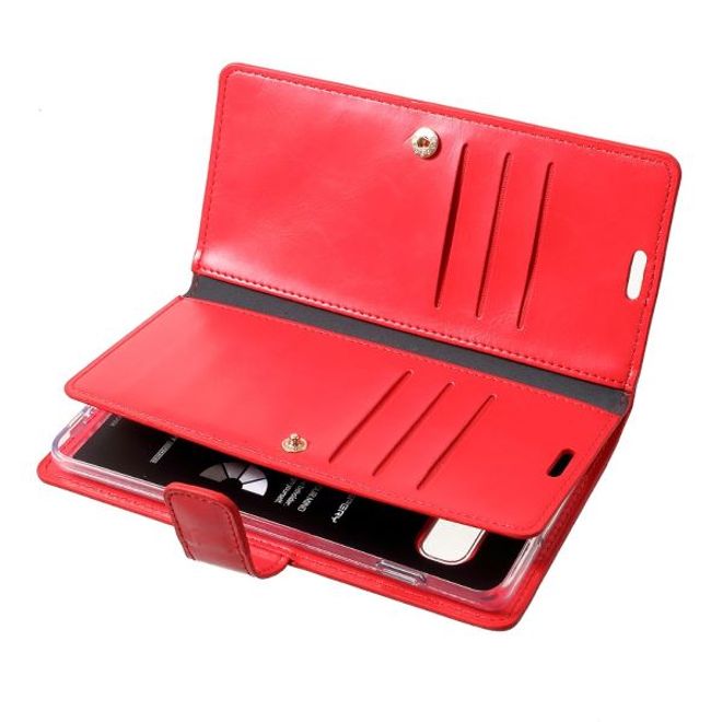 Goospery - Samsung Galaxy S20 Hülle - Leder Bookcover - Mansoor Diary Series - rot