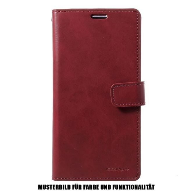 Goospery - Samsung Galaxy S20 Hülle - Leder Bookcover - Mansoor Diary Series - weinrot