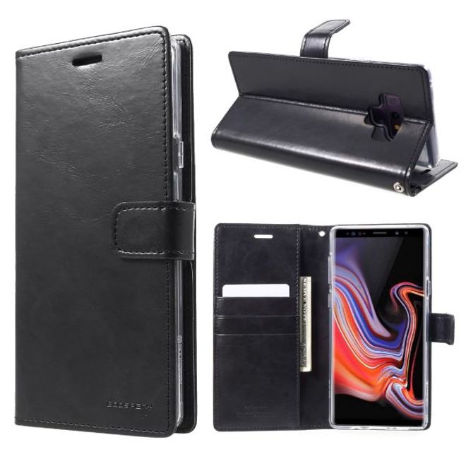 Goospery - Samsung Galaxy A90 5G Hülle - Leder Bookcover - Bluemoon Diary Series - schwarz