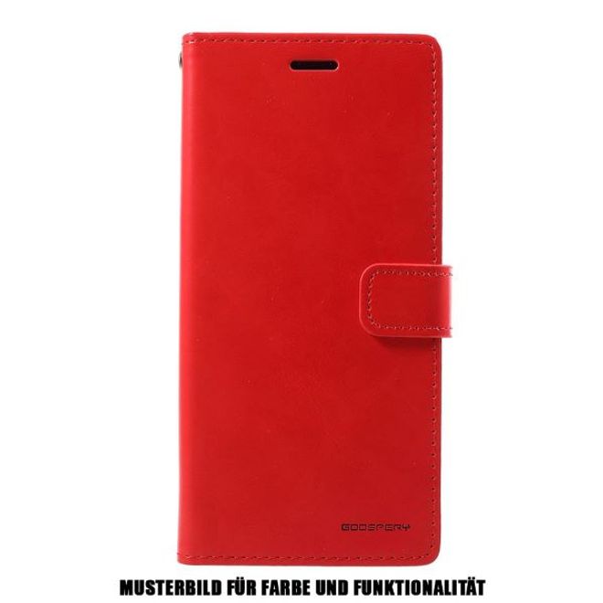 Goospery - Samsung Galaxy A90 5G Hülle - Leder Bookcover - Bluemoon Diary Series - rot