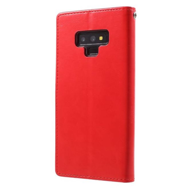 Goospery - Samsung Galaxy A90 5G Hülle - Leder Bookcover - Bluemoon Diary Series - rot
