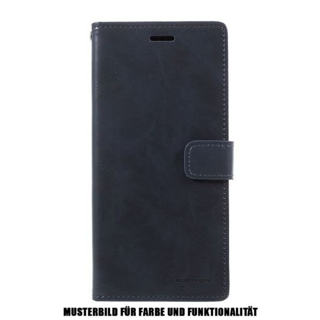 Goospery - Samsung Galaxy A90 5G Hülle - Leder Bookcover - Bluemoon Diary Series - navy