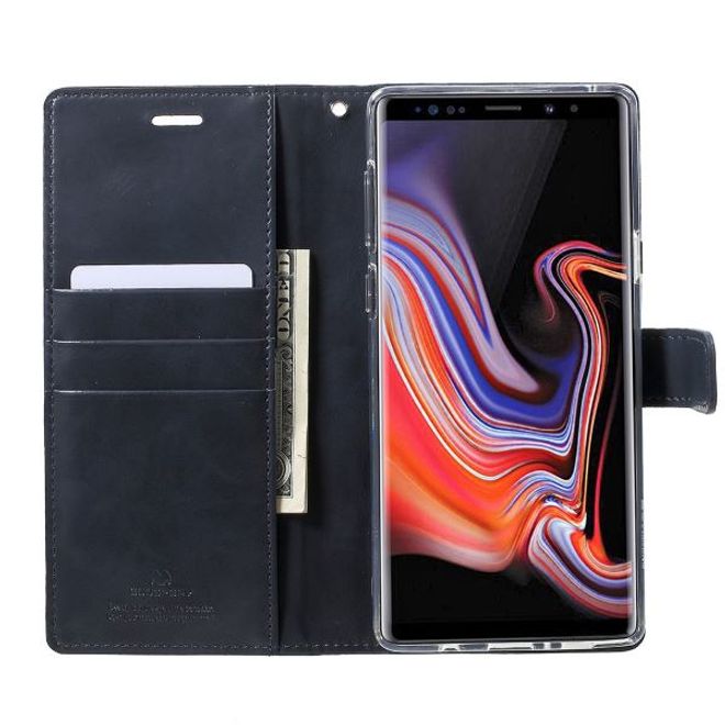 Goospery - Samsung Galaxy A90 5G Hülle - Leder Bookcover - Bluemoon Diary Series - navy