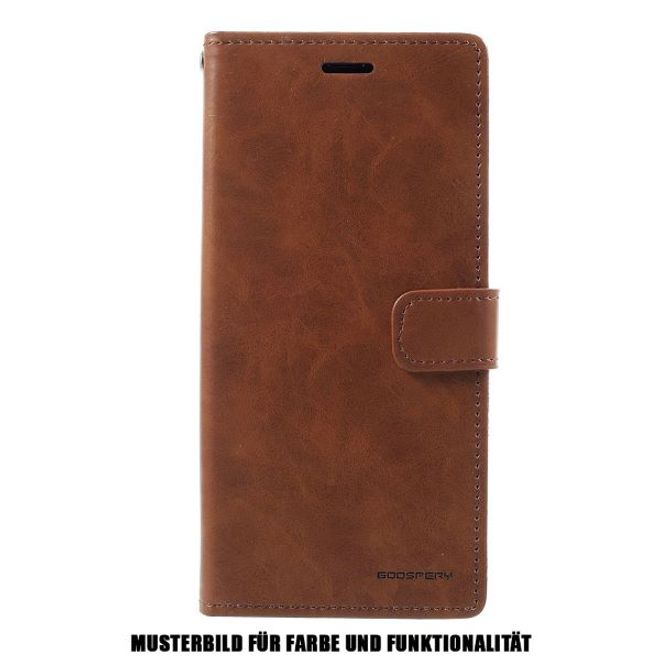 Goospery - Samsung Galaxy S20+ Hülle - Leder Bookcover - Bluemoon Diary Series - braun