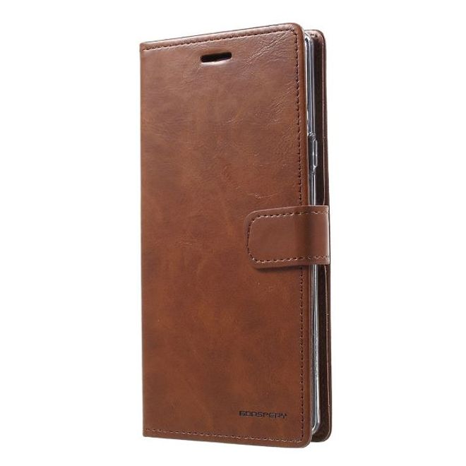 Goospery - Samsung Galaxy S20+ Hülle - Leder Bookcover - Bluemoon Diary Series - braun