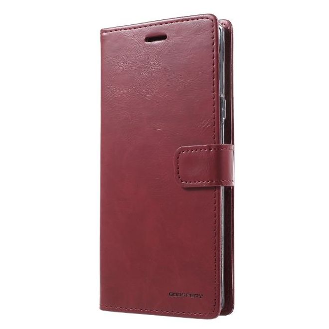 Goospery - Samsung Galaxy S20 Hülle - Leder Bookcover - Bluemoon Diary Series - weinrot