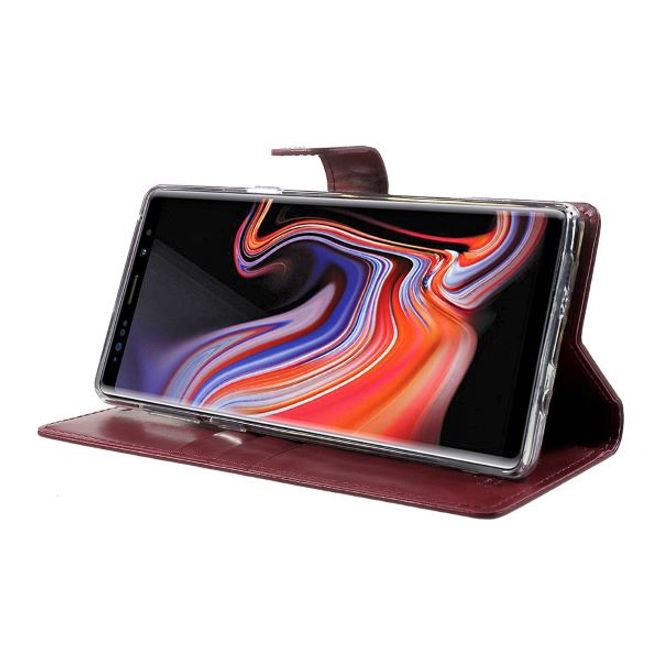 Goospery - Samsung Galaxy S20 Hülle - Leder Bookcover - Bluemoon Diary Series - weinrot